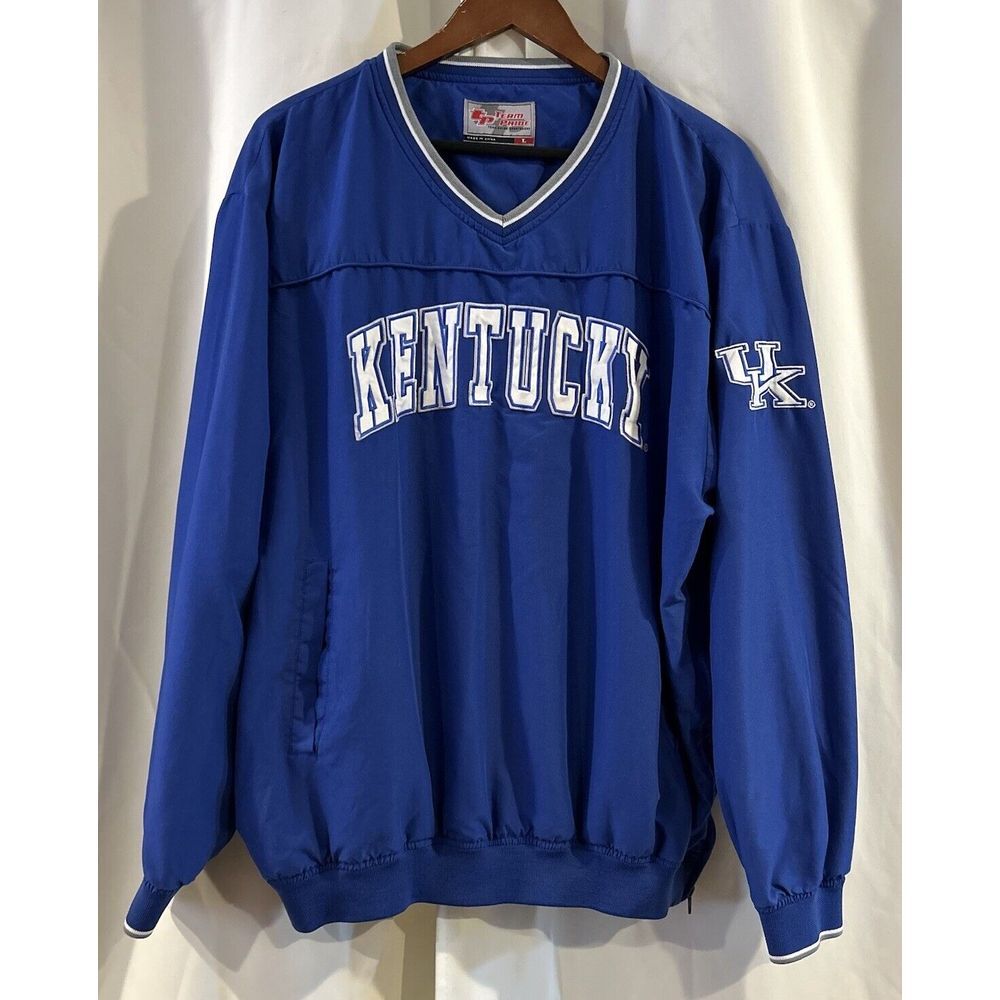 Kentucky Wildcats Team Player Blue Windbreaker Size Large‎